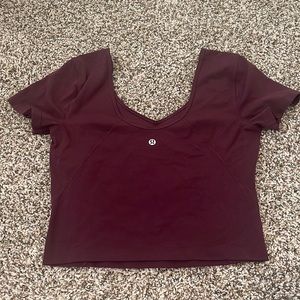 lululemon Align T-Shirt Purple Burgundy Size 4